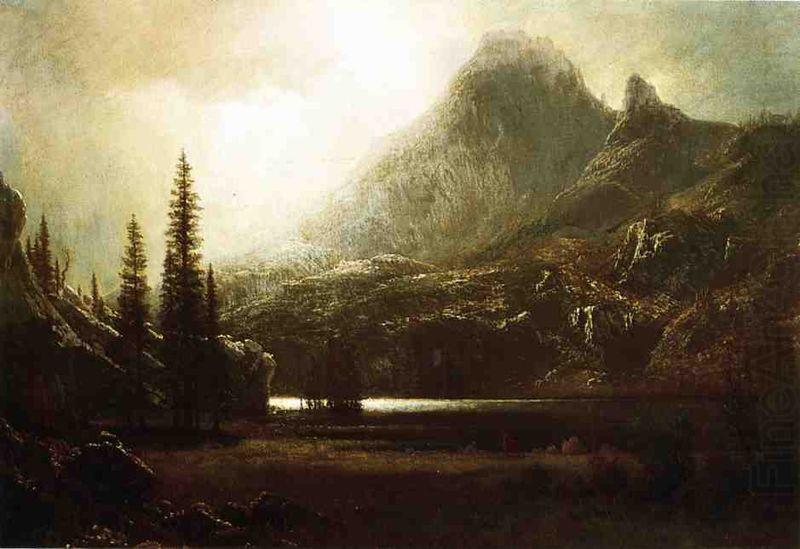 Albert Bierstadt By_a_Mountain_Lake china oil painting image